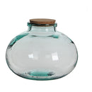 FRASCO DE VIDRO REDONDO OLLY COM TAMPA DE CORTIÇA