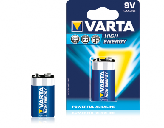 PILHA VARTA 6LR61 6LP3146 ALC. HIGH ENERG 9V 1 BLISTER