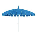 PARASOL PARA JARDIM COR AZUL COM REBORDO VERDE-ÁGUA, Ø195 X 215 C