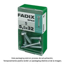 CAIXA S 5 UNID. PARAFUSO ROSCA CHAPA CR AUTOT. 5,5X32MM FADIX