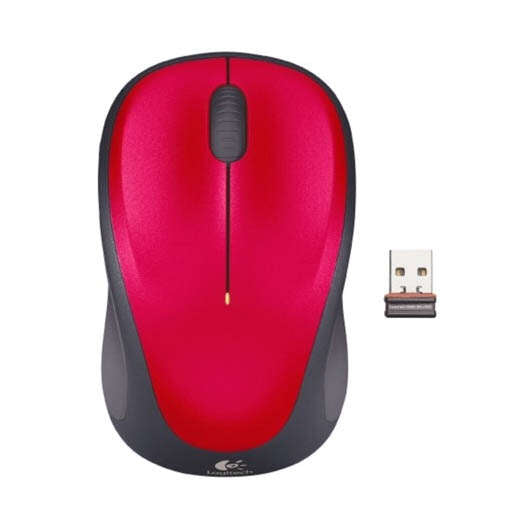 RATO SEM FIOS LOGITECH M235 VERMELHO