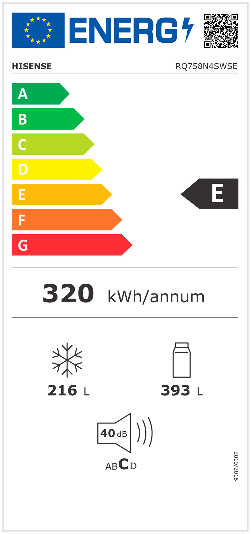 HISENSE - SIDE BY SIDE RQ758N4SWSE