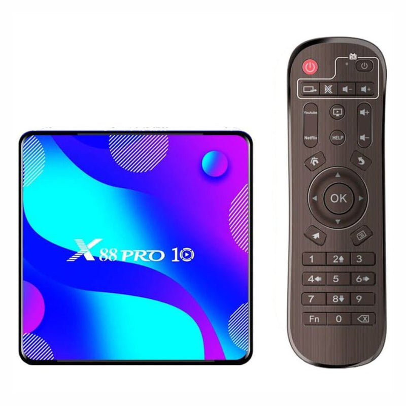 BOX IPTV ANDROID 10.0 X88 PRO 10 4K 4GB RAM 64GB ROM