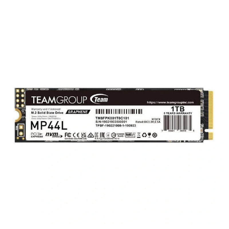 SSD M.2 PCIE 4.0 NVME TEAM GROUP 1TB MP44L-5000R4500W-525550K IOP