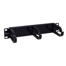 EQUIP CABLE MANAGEMENT PANEL 10" 3XPLASTIC RINGS 1U BLACK