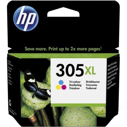 HP Tinteiro Original 305XL Tricolor de elevado rendimento