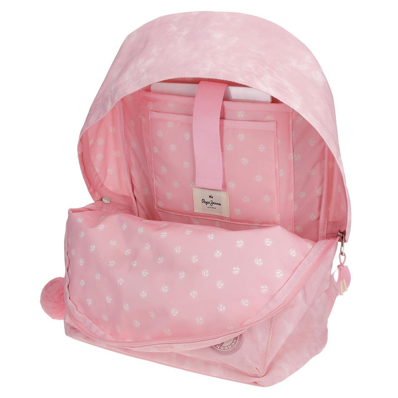 MOCHILA ESCOLAR PEPE JEANS HOLI 44 CM COR DE ROSA