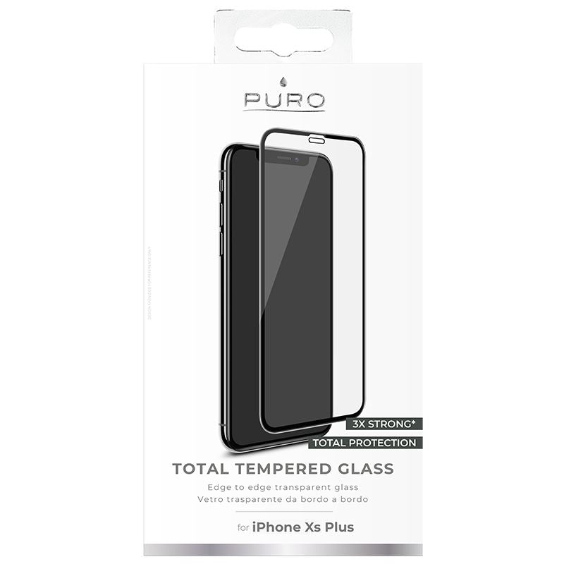 PURO SCREEN PROTECTOR TEMPERED GLASS FULL EDGE IPHONE X 6.5 FRAME