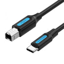 CABLE USB 2.0 TIPO-C VENTION CQUBH USB TIPO-B MACHO - USB TIPO-C