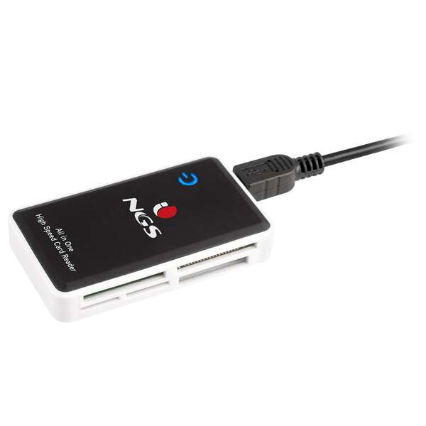 NGS Multireader Pro leitor de cartões USB 2.0 Preto, Branco