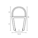 PERFIL ARCO PARA DUCHE PF3 12,5X20MM TR 18526 MICEL