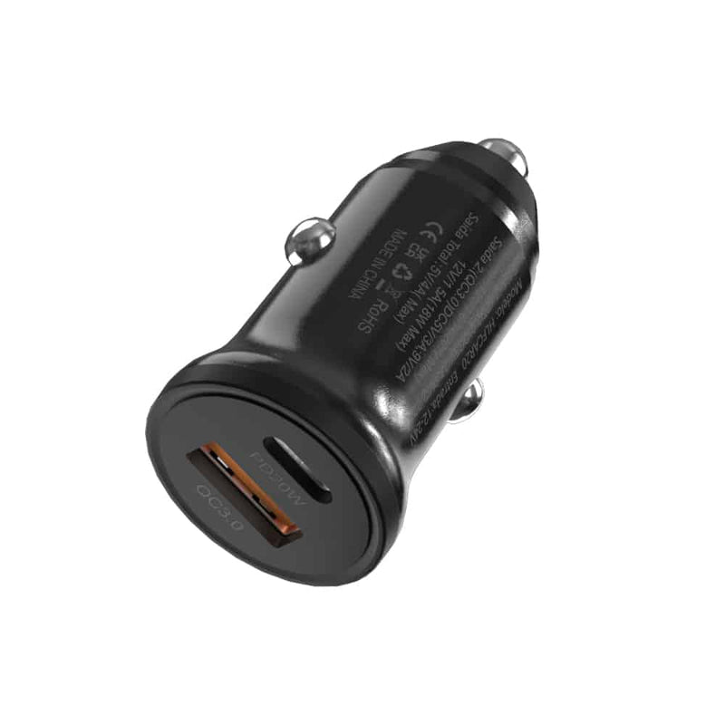 CARREGADOR HALFMMAN CAR CHARGER +QC 3.0 20W PRETO