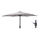 CHAPÉU-DE-SOL Ø300CM ALTURA MÁXIMA 248CM COR: CINZA CLARO
