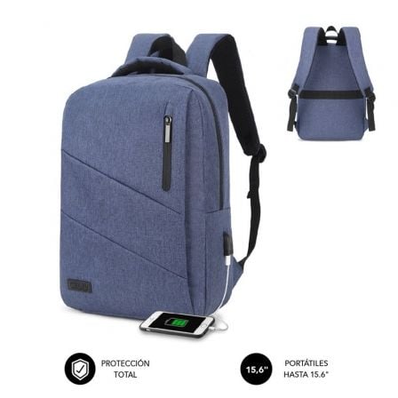 MOCHILA SUBBLIM CITY BACKPACK PARA PORTÁTEIS ATÉ 15.6" PORTA USB