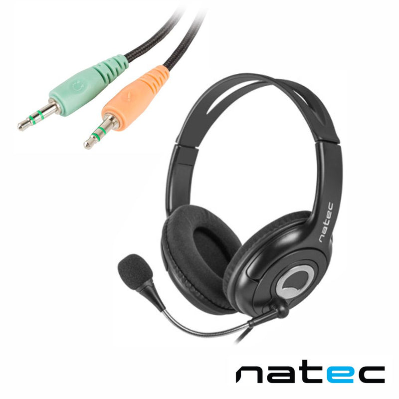 AUSCULTADORES STEREO C MICROFONE NATEC