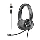 AURICULARES NGS VOX605 USB CON MICRÓFONO USB NEGROS