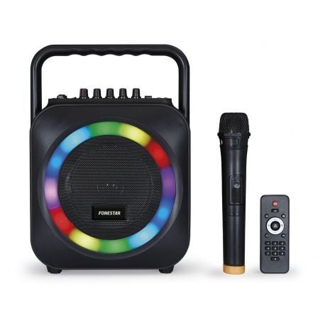 FONESTAR SPEAKER PORTÁTIL KARAOKE BOX-35LED 35W BLACK