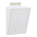 E2304 CESTA DE PUBLICIDADE, AÇO, BRANCO, 22 X 19 X 35,5 CM