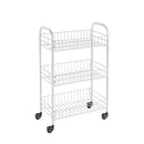 CARRO MULTIÚSOS 3 PRATELEIRAS 41X23X63CM BRANCO METALTEX