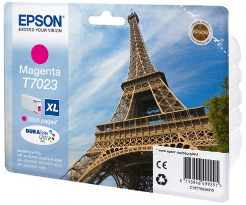 Epson Eiffel Tower Série WP4000/4500 Tinteiro XL Magenta C13T7023