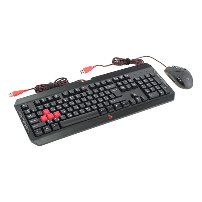 TECLADO + RATO GAMING BLOODY  (Q100+S2) USB  - BLACK