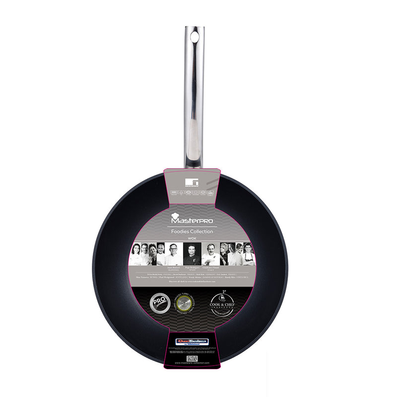 WOK Ø28X7,2CM ALUMÍNIO FORJADO FOODIES BGMP-3558 MASTERPRO