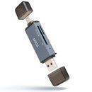 LECTOR DE TARJETAS EXTERNO TOOQ TQR-3001G USB 3.0 Y USB TIPO-C