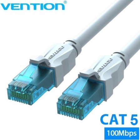 CABLE DE RED RJ45 UTP VENTION VAP-A10-S5000 CAT.5E 50M AZUL Y BLA