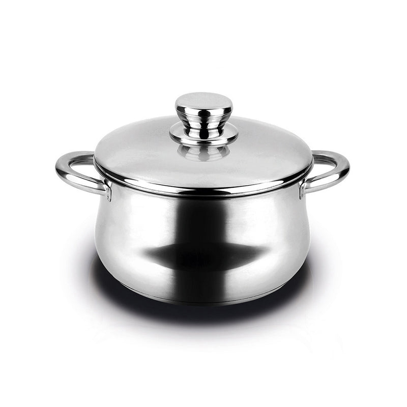 PANELA INOXIDAVEL SILVERINOX 4L + TAMPA AÇO INOXIDÁVEL 18/10 FAGO