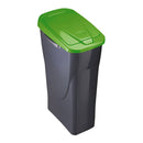 BALDE DE 15 LITROS ECOBIN COM TAMPA PRETA/VERDE 21,5X31X42CM MOND