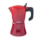 CAFETEIRA DE ALUMÍNIO DE 6 CHÁVENAS MOD: ´´PETRA´´ COR VERMELHO