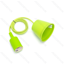 SUPORTE DE LÂMPADA DE PLÁSTICO E27 2X0,75MM2 1M VERDE