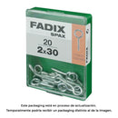 CAIXA M 20 UNID. CAMARÃO FECHADO ZINCO 2,0X30MM FADIX