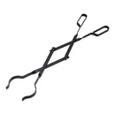 TENAZ DE METAL PARA LAREIRA, PRETO, 7 X 1,1 X 46 CM
