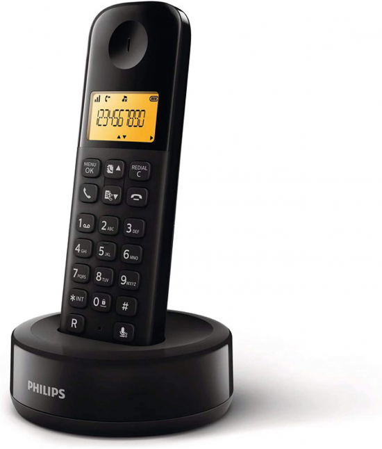 TELÉFONO INALÁMBRICO PHILIPS D1601B34 NEGRO