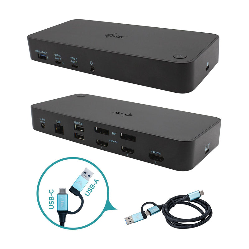 i-tec CATRIPLEDOCKPDPRO base & duplicador de portas Com fios USB