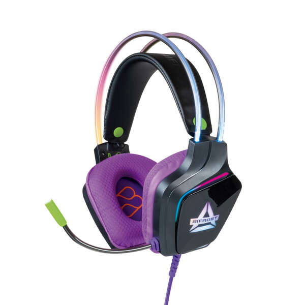 AURICULARES GAMING COM MICROFONE FR-TEC BIFROST JACK 3.5 PURPURA