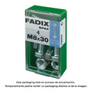 CAIXA S 4 UNID. PARAFUSO METRICO CAB HEX+PORCA ZINCO M 8X30MM FAD