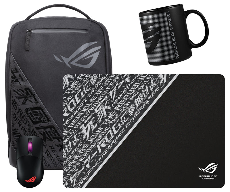 ROG CRATE - ROG KERIS MOUSE + ROG BACKPACK BP1501G + TAPETE + CAN