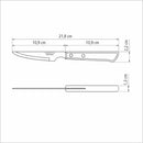 JOGO DE FACAS ASSADO 6 PEÇAS FSC POLYWOOD CASTANHO 10,16CM TRAMON