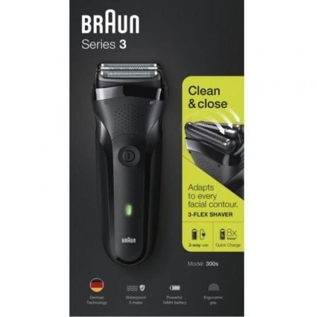 Braun Series 3 300s Máquina de barbear com lâminas que se adaptam