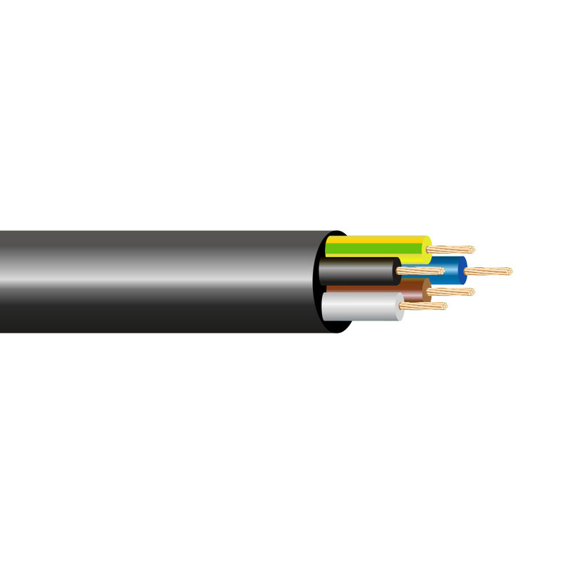 MANGUEIRA 5X0,75MM 50V PRETA EURO/M 100M