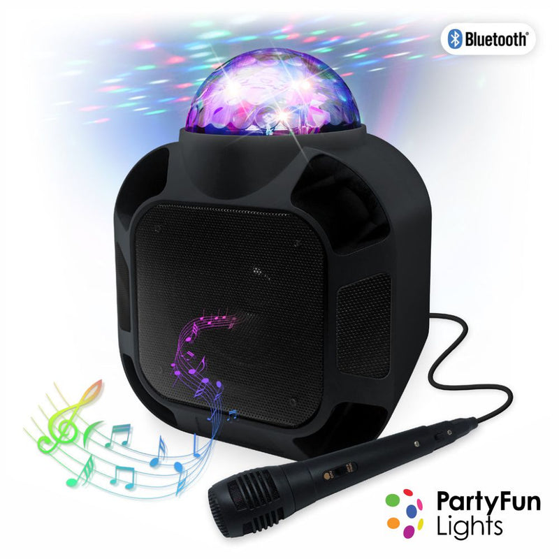 COLUNA C MICROFONE 30W USBBTSDAUXFM LED PARTYFUN