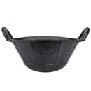 BALDE SPART 9 L DE BORRACHA PRETA RESISTENTE.