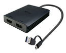i-tec CADUAL4KHDMI adaptador de cabo de vídeo 0,27 m USB Type-A/U