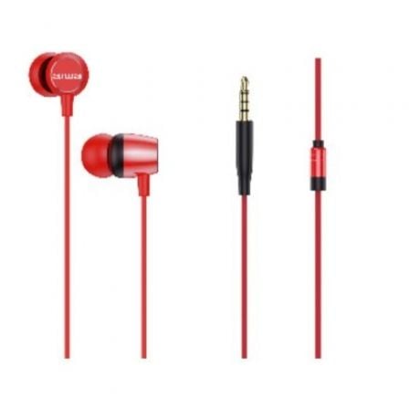 AURICULARES INTRAUDITIVOS AIWA ESTM-20RD CON MICRÓFONO JACK 3.5 R