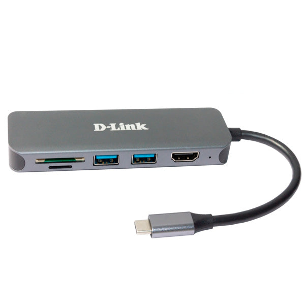 D-Link DUB-2327 base & duplicador de portas Com fios USB Type-C C