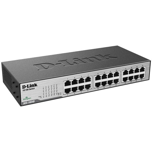 24-PORT 10100MBPS FAST ETHERNET UNMANAGED SWITCH DESKTOPRACKMOUNT