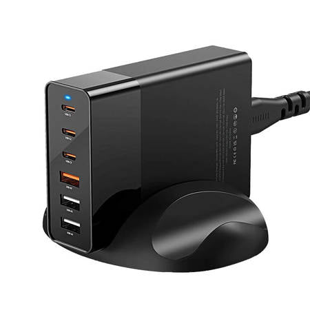 CARREGADOR BLITZWOLF BW-S25, 75W, 3X USB + 3X USB-C PRETO