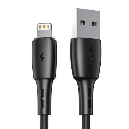 CABO USB PARA LIGHTNING VIPFAN RACING X05, 3A, 2M (PRETO)